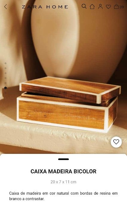Caixas Madeira Natural Zara Home
