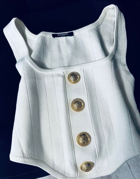 BALMAIN- Top biały (śmietankowy), rozm.36 Okazja!!!