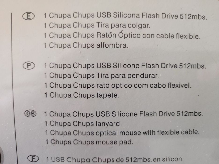 Embalagem Chupa Chups selada
