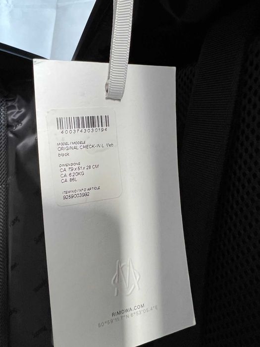 Malas, Bagagem Supreme RIMOWA Check In L