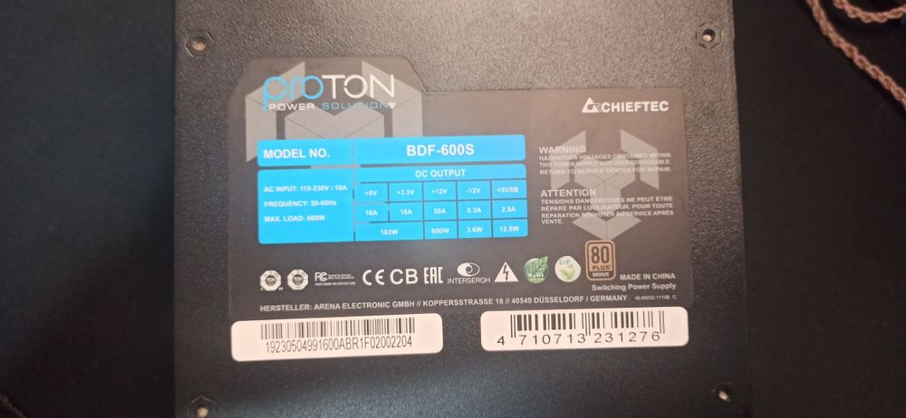 Блок живлення chiftec proton 600w
