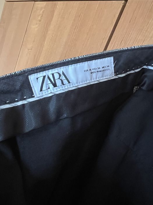 Elegancki garnitur ZARA MAN – szary w kratę