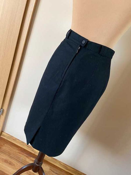 42 44 wool bauer welna midi do kolan spodnica basic capsule