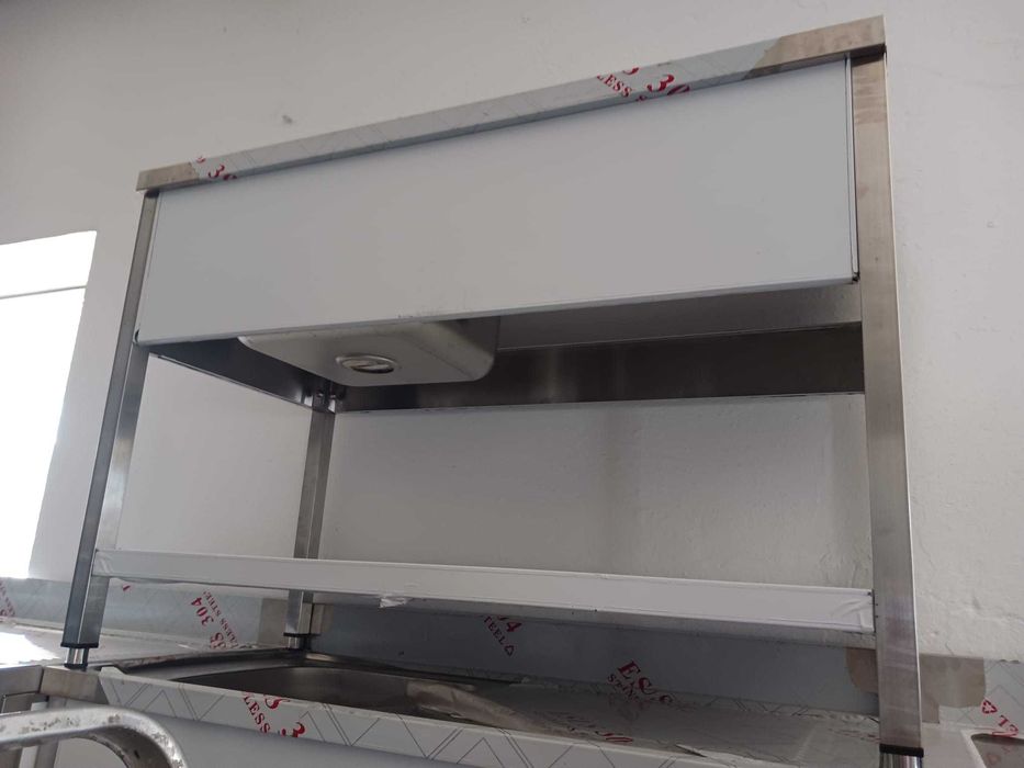 ACM1656 - Bancada de Lavagem Inox 1,2m de 1 Pio 40x40cm - NOVA