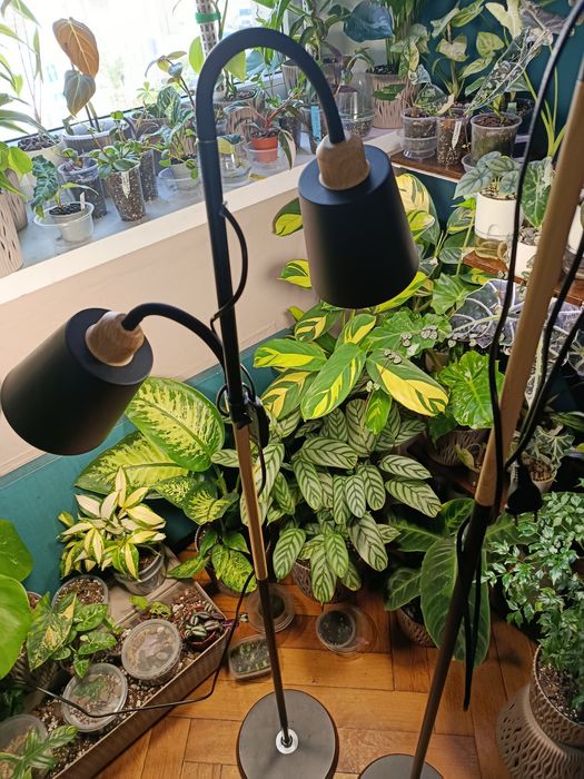 Lampa podłogowa dwugłowicowa. 2 sztuki