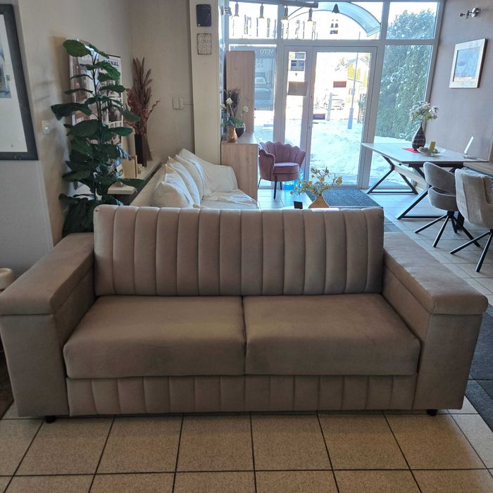 Sofa GRACE "stelaż włoski" spanie na materacu pojemniki w bokach