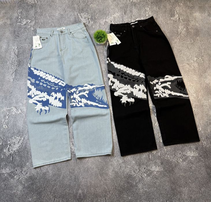Джинси Lacoste / Джинси Лакоста / Лакост Джинси / Lacoste Джинсы / Джинсы Лакоста / джинси з великим крокодилом / Лакоста С Большим Принтом