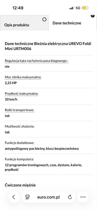 Bieżnia składana