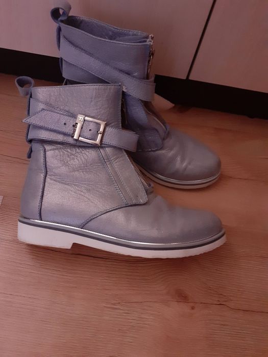 Шкіпяні чоботи на дівчинку. Сапожки осінні. Ботінки утепленні. Розмір