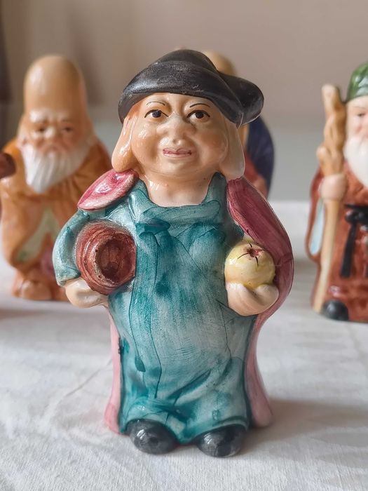 5 Figuras Orientais em Cerâmica Magrou