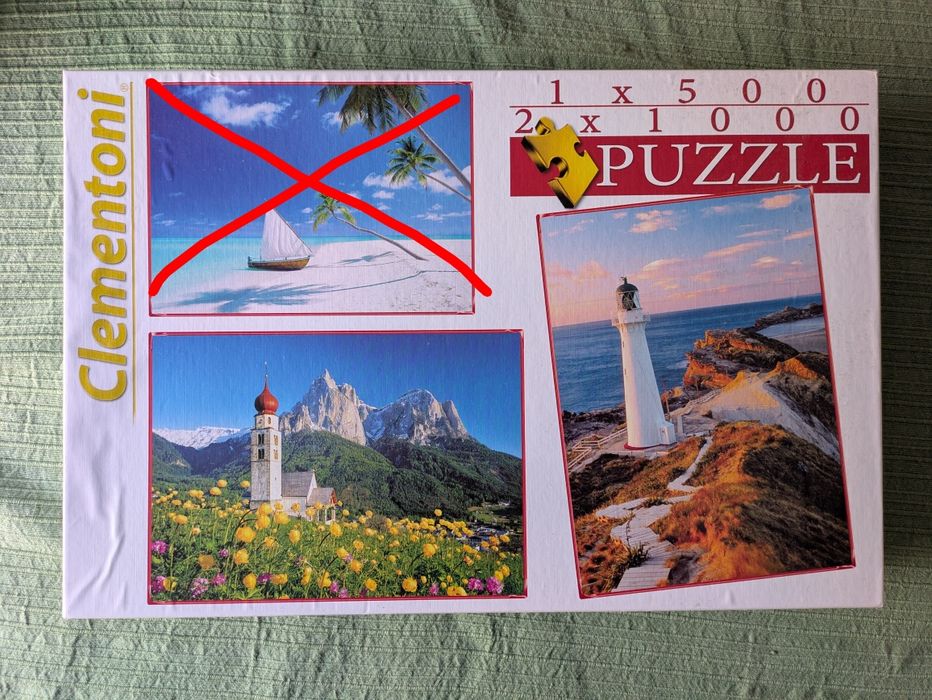 2x Puzzles 1000 peças, Novos