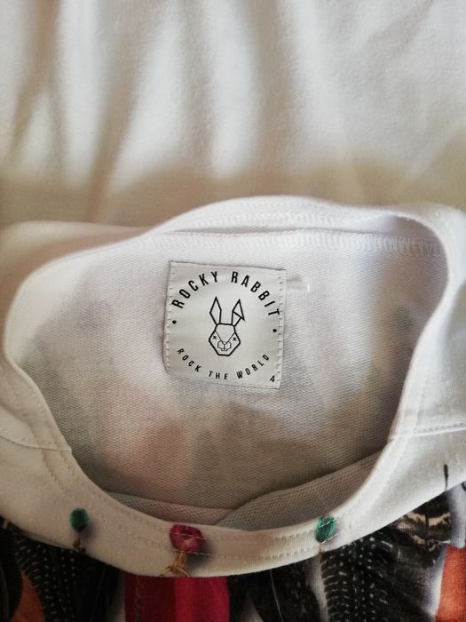 Sukienka HappyMum Rocky Rabbit piórka rozm 4