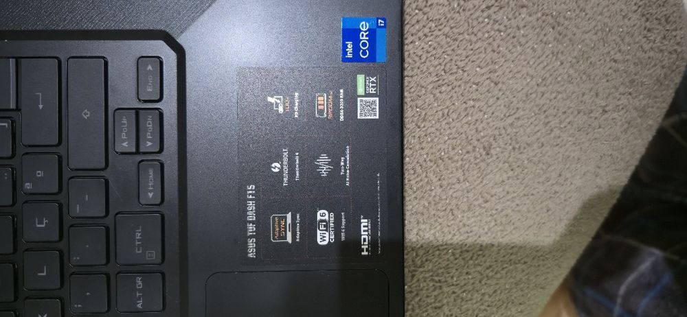 Vendo NOTEBOOK ASUS TUF