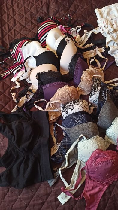 1 szt. Stanik biustonosz fioletowy push-up 75 B H&M