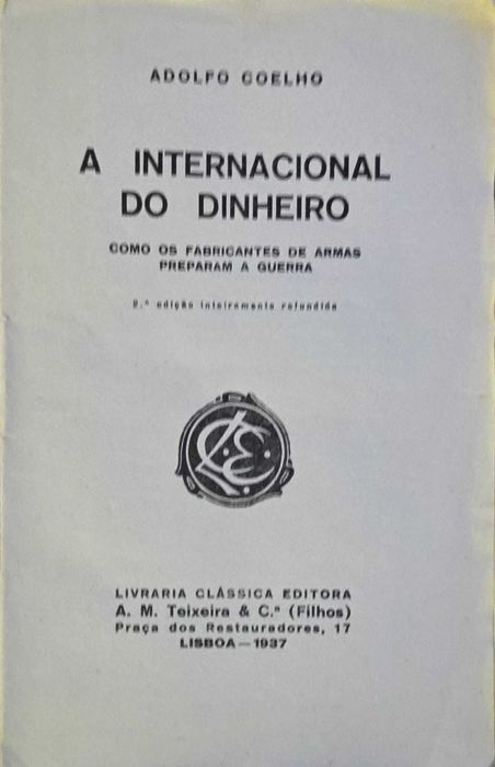 Livro Ref Par 2- Adolfo Coelho - A Internacional do Dinheiro