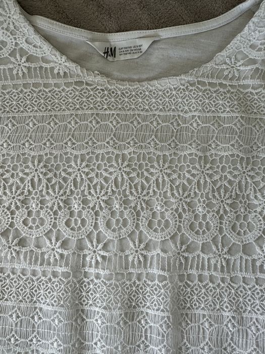 Biała bluzka H&M 134/140