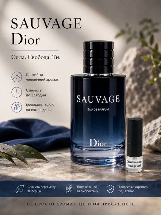 Christian Dior Sauvage оригінал НЕДОРОГО! / парфуми на розпив / оригінальні парфуми на розпив