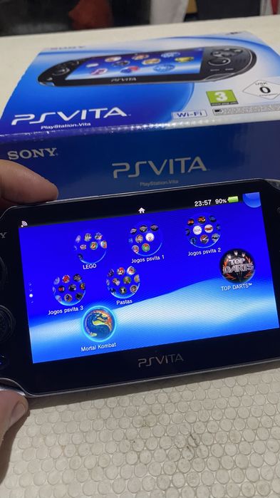 PS Vita PCH-1004 OLED Desbloqueada + Caixa + 256GB + Extras