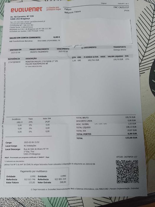 Monitor PHILIPS 273V7QDSB (27'' - Full HD - LED IPS)