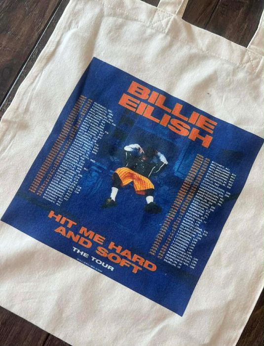 Torba tote bag billie eilish tour bawełna cotton bawełniana