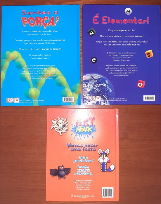 Livros=É Elementar! + Sentes a Força?+ART ATTACK