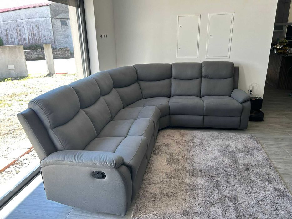 Sofa canto com relax indiana polis