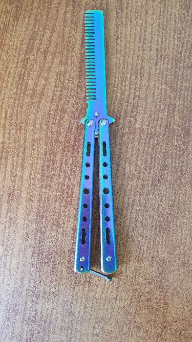 Складаний гребінець -ніж метелик навчальний безпечний тренувальний
