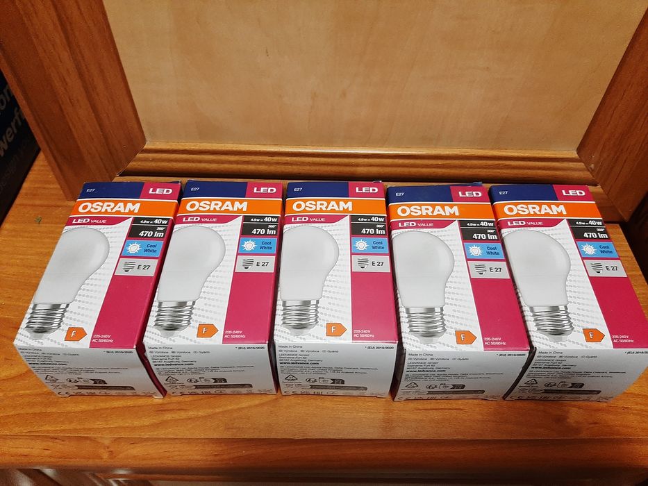 Żarówki Led mleczne Osram e27 4,9W 4000K 5szt