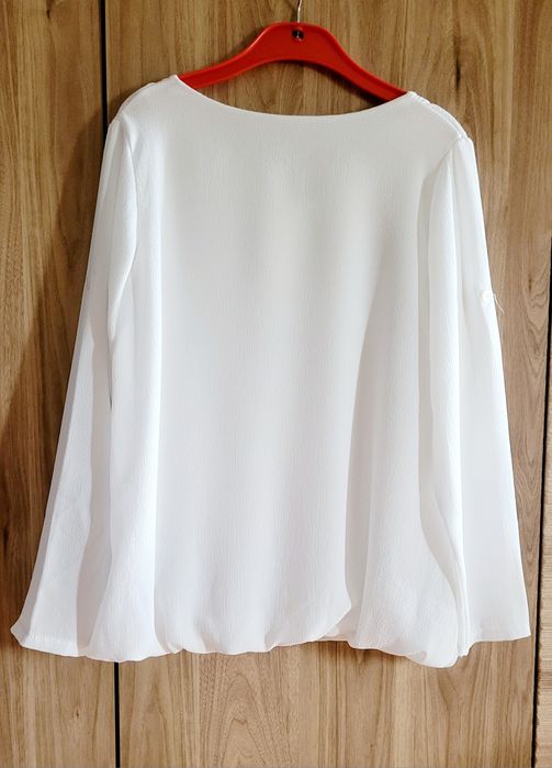 Bluzka damska elegancka biała wizytowa Rozmiar XS