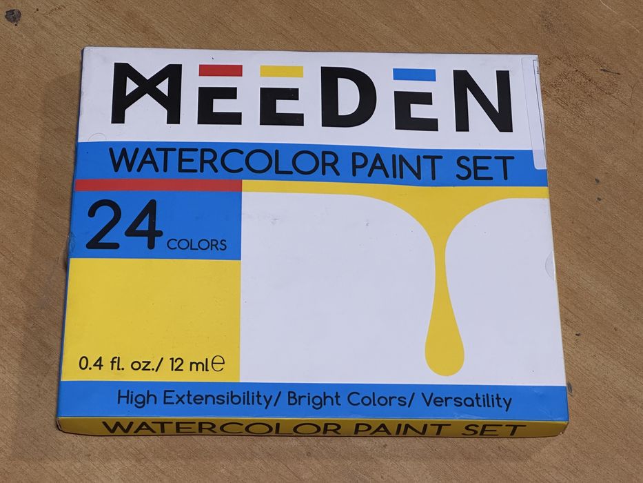 Meeden Watercolor Paint Set з 24 кольорами в тюбиках по 12 мл.