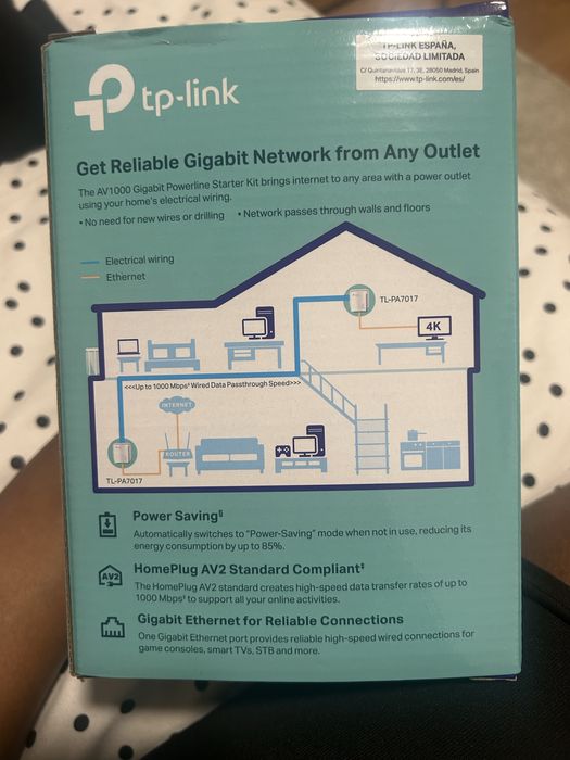 Adaptador Powerline Ethernet como novo