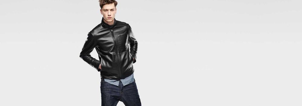 Męska kurtka skórzana G-STAR RAW RE 3D LEATHER BIKER r.M stan idealny