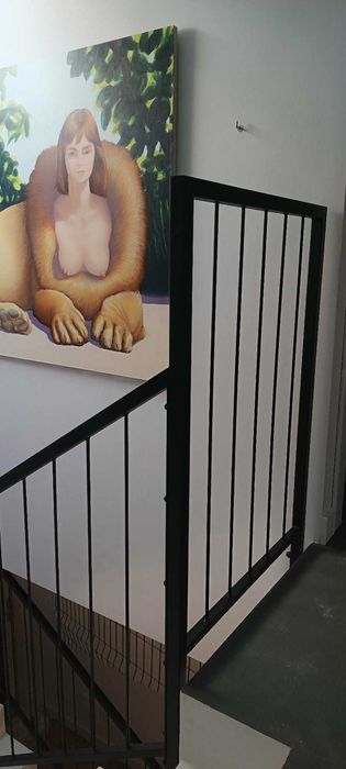 Barierka stalowa, wewnętrzna, balustrada schodowa