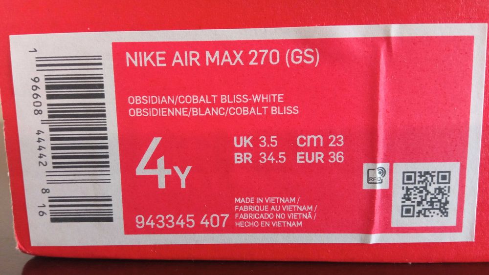 36 Buty Nike Air Max 270 Navy Blue