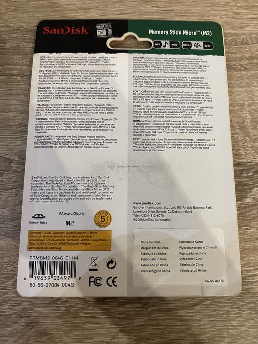 Karta pamięci SanDisk M2 4 GB