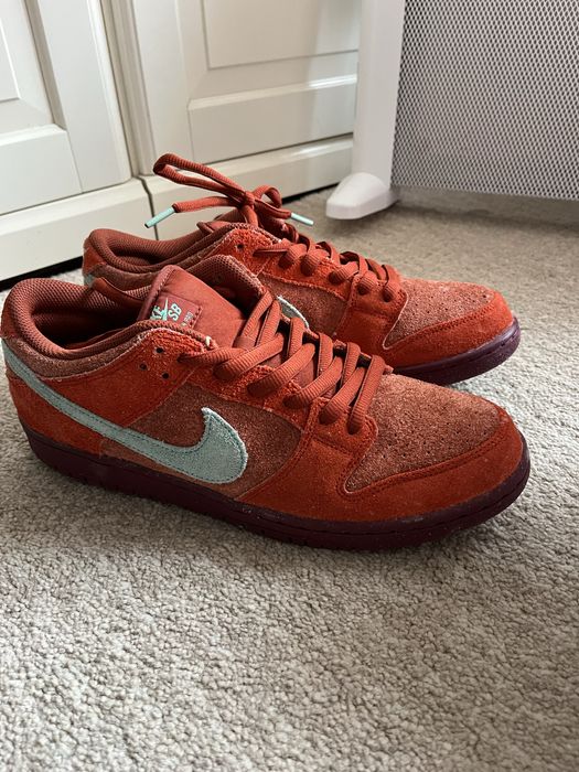 Nike dunk sb noise aqua and red