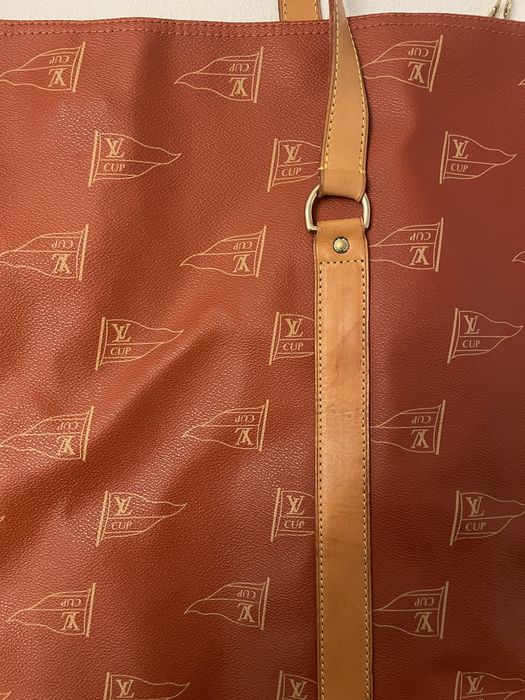 Louis Vuitton 1995 LV Cup Red Monogram Kabul Convertible Garment Bag