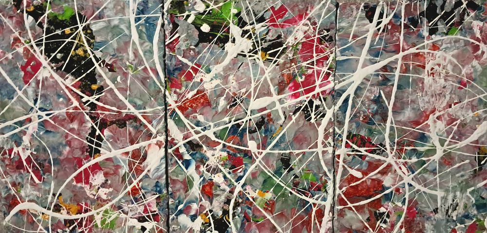 Atenção só hoje 3 quadros e pague 1,  Pinturas abstractas expressionis
