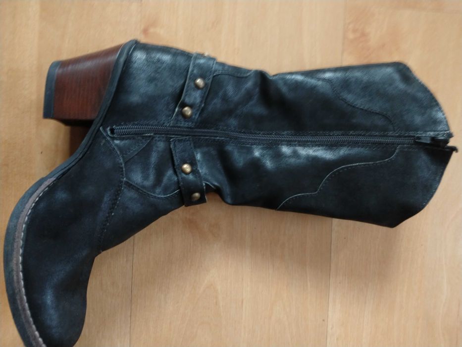 Kozaki kowbojki czarne i brąz rozmiar rozmiar 38,39 i 40