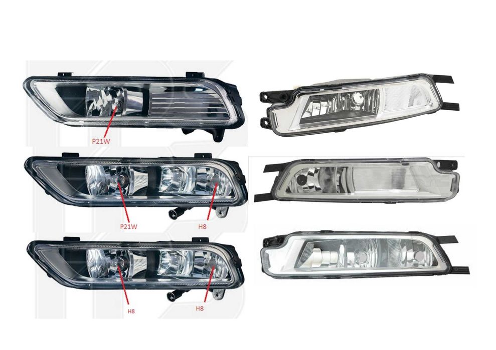 Протитуманна фара туманка птф VW Passat B7 eur В8 eur
