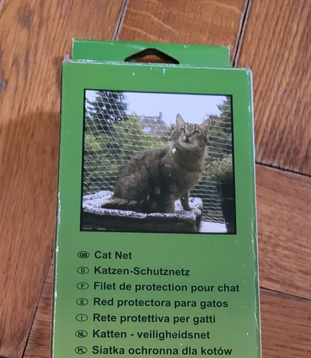 Siatka ochronna dla kota  na balkon/ okno 3x2m