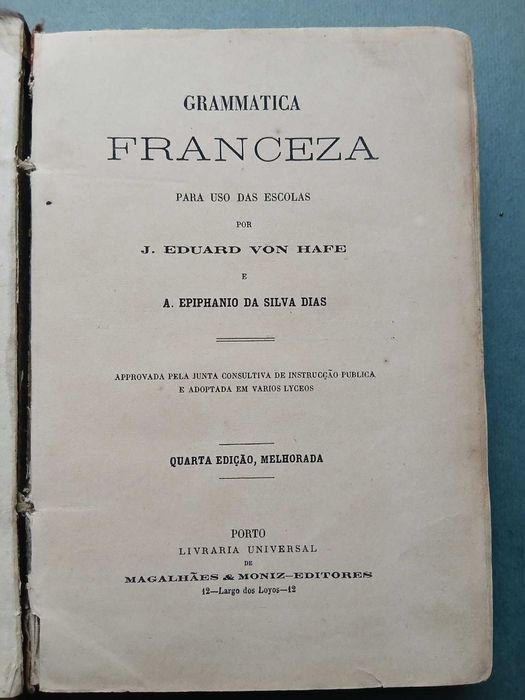 Grammatica Franceza, Epiphano da Silva Dias (189?)