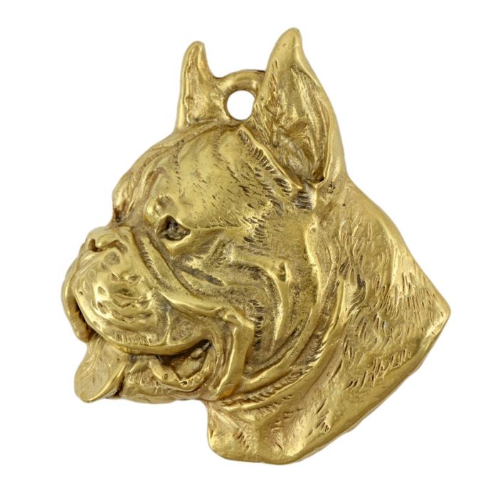 Bokser brelok pozłacany w pudełku Art-Dog