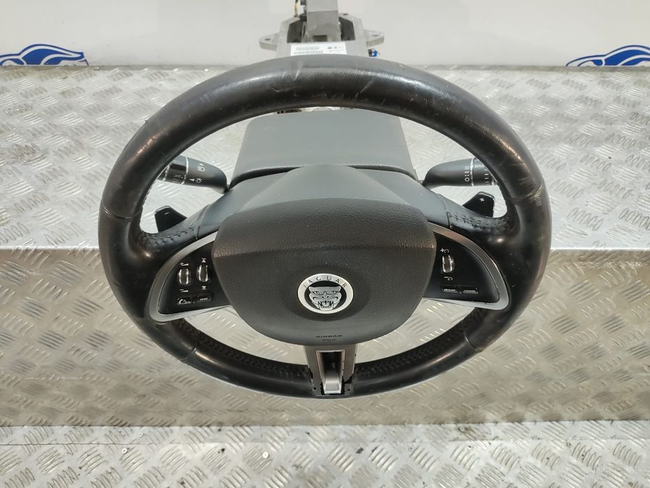 Volante Completo Pele Multifunções Patilhas De Velocidades Jaguar XF