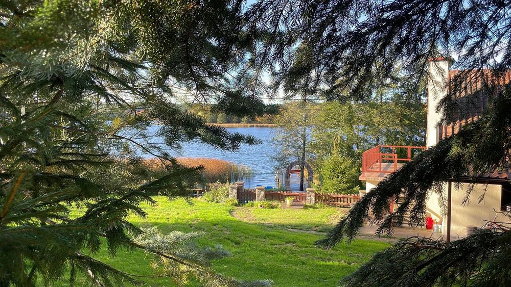 MAZURY dom nad jeziorem na Mazurach, pomost, sauna, 11 kw EV Charger