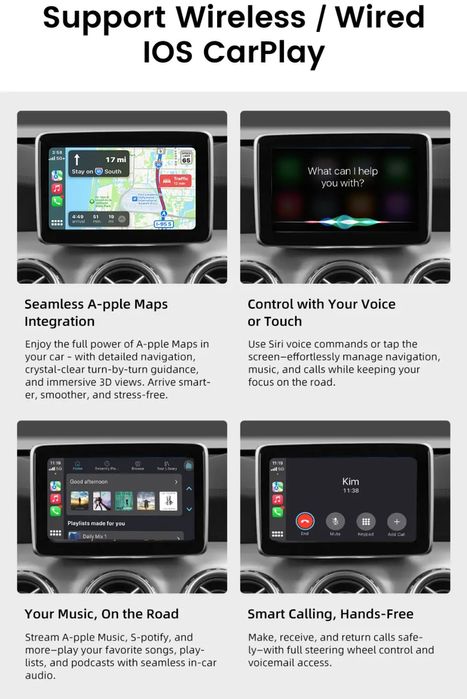 Box Upgrade Carplay e Android Auto wireless Mercedes NOVO