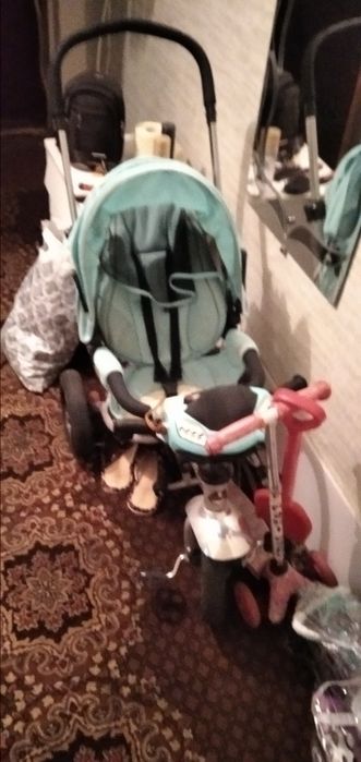 Детский велосипед- коляска