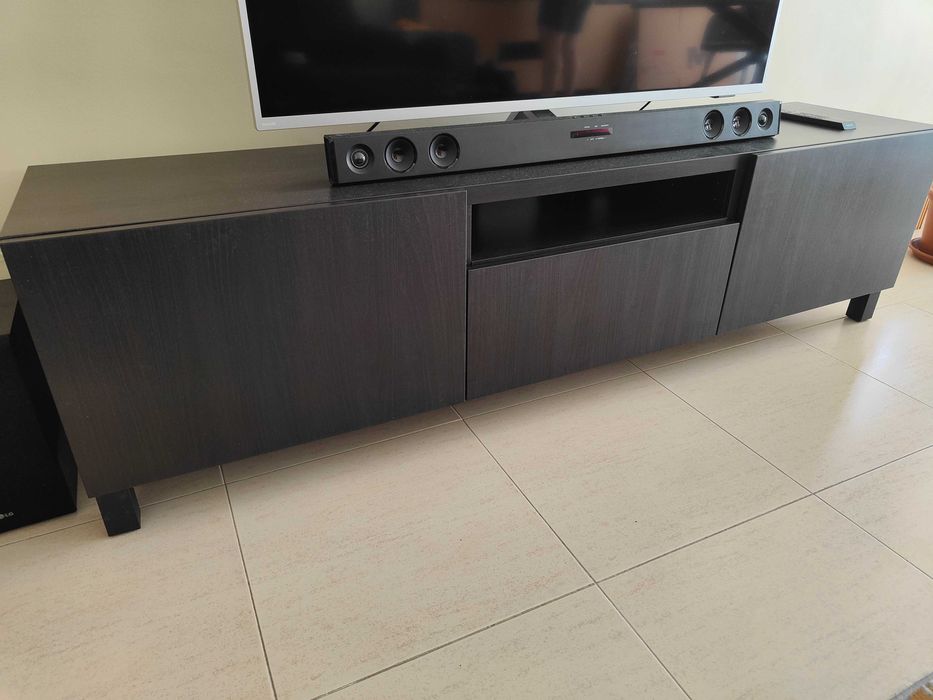 Móvel TV Besta (IKEA) Preto/Castanho