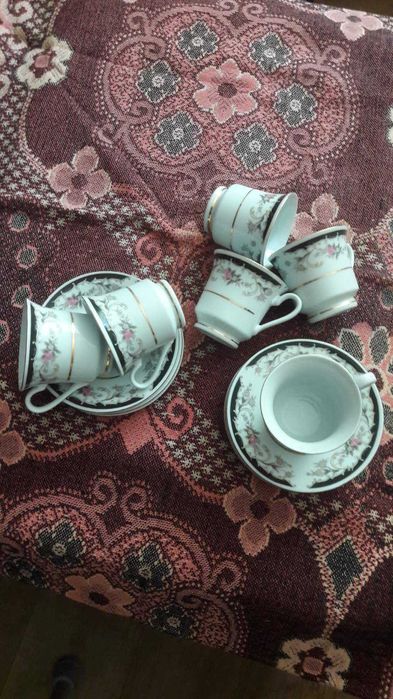 Набор из 6 кофейных чашек с блюдцами