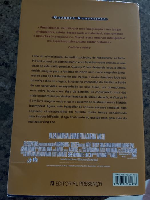 Livro A vida de Pi